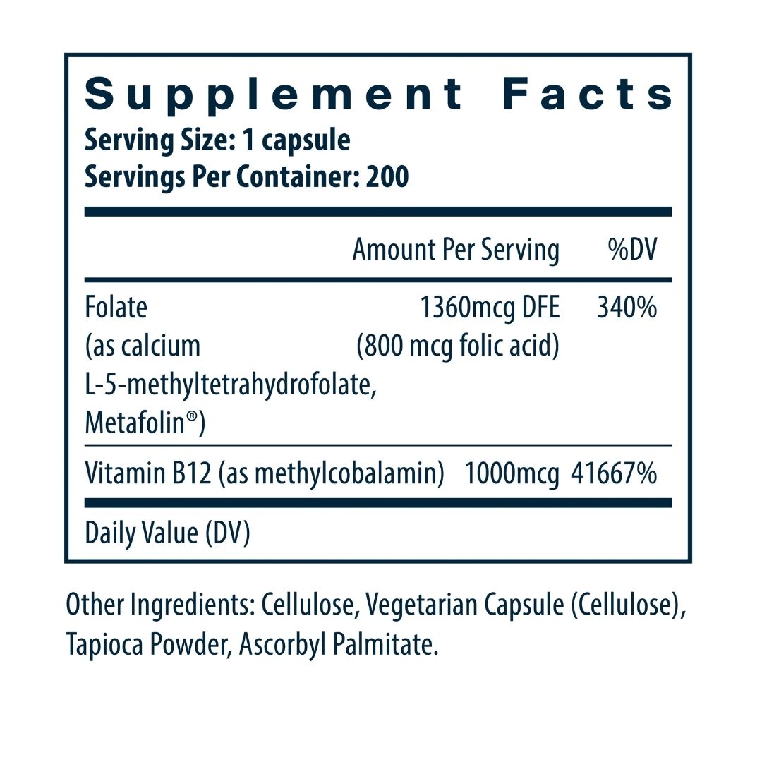 Vital Nutrients B12 & Methyl Folate