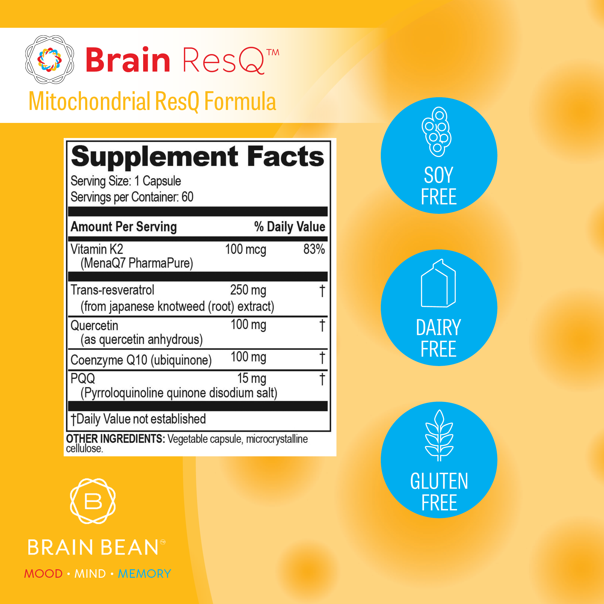 Brain Bean - Brain ResQ 60 Capsules
