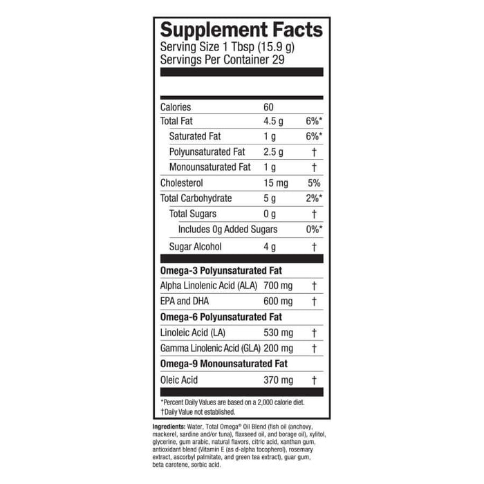 Seriously Delicious Total Omega Orange Creme 16 oz