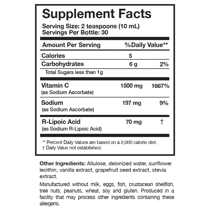 Researched Nutritionals C-RLA™ Vanilla Caramel – Liposomal Vitamin C