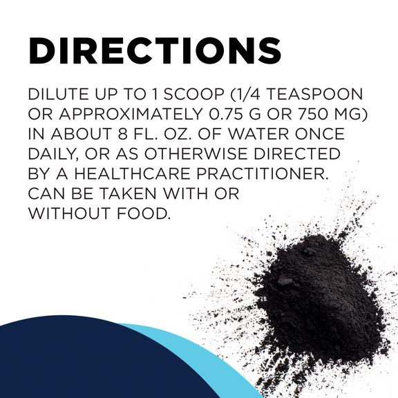 CellCore Biosciences Carboxy label displaying activated charcoal blend and recommended dosage