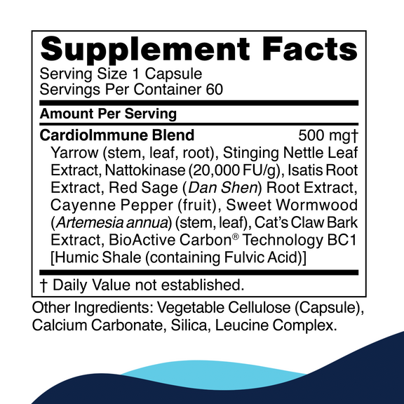 CellCore Biosciences Cardioimmune bottle displaying supplement label and branding