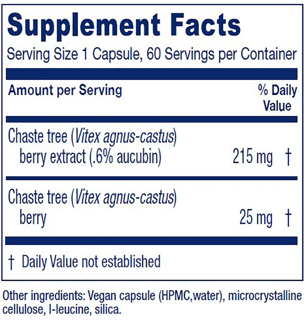 Chaste Tree Berry ~ Vitex Extract Plus~ 60 capsules