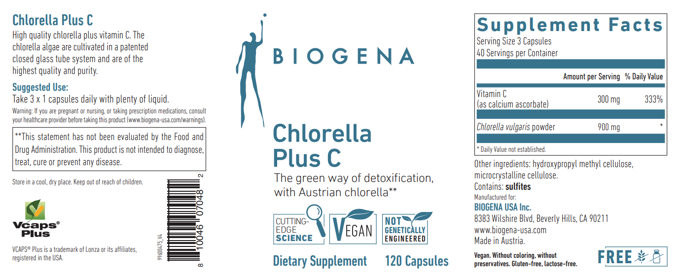 Biogena - Chlorella Plus C 120 Capsules