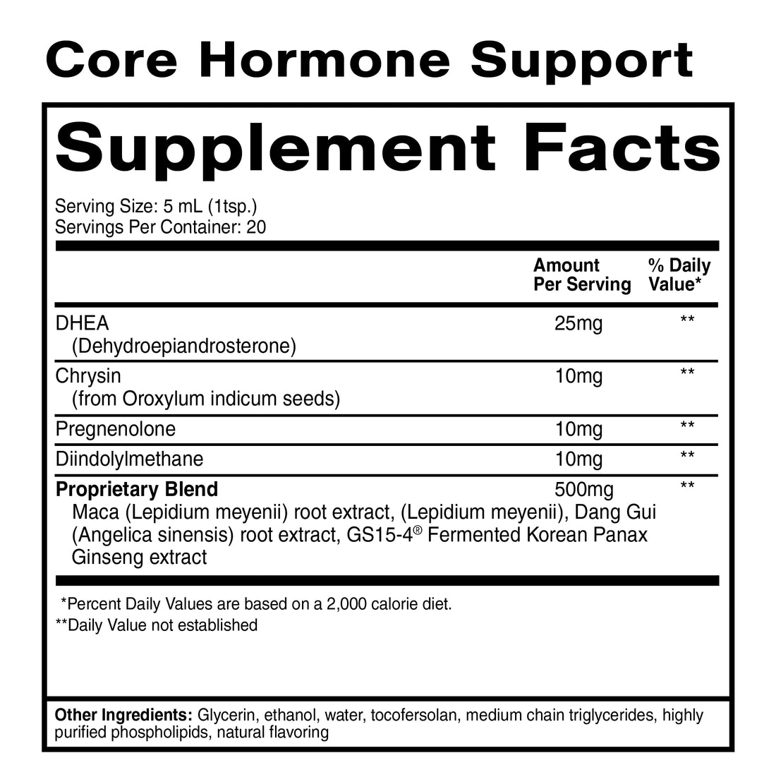 QUICKSILVER  Core Hormone Support 3.38 fl oz