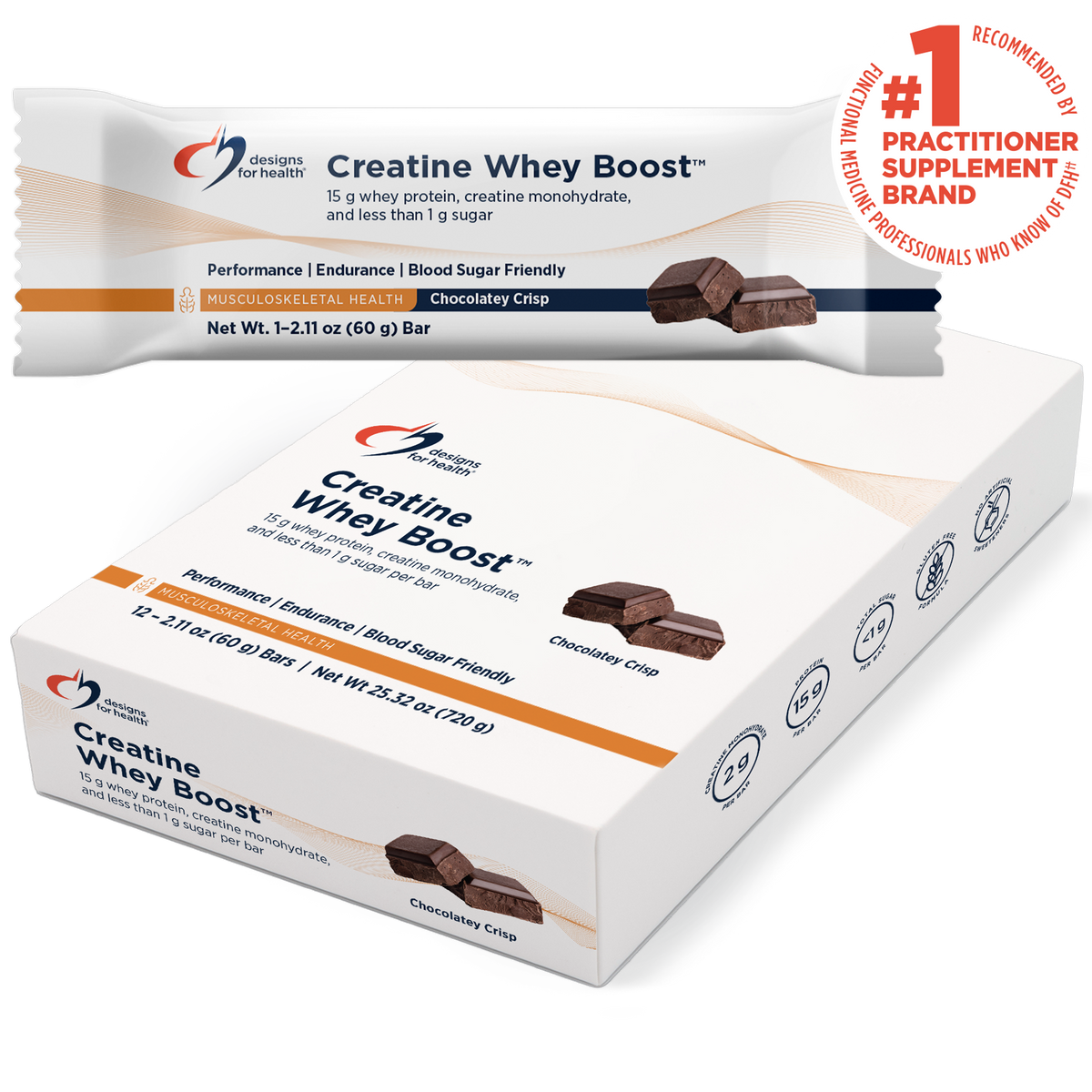 Designs for health Creatine Whey Boost™ Chocolatey Crisp (Previously FX Yes Whey!!!)