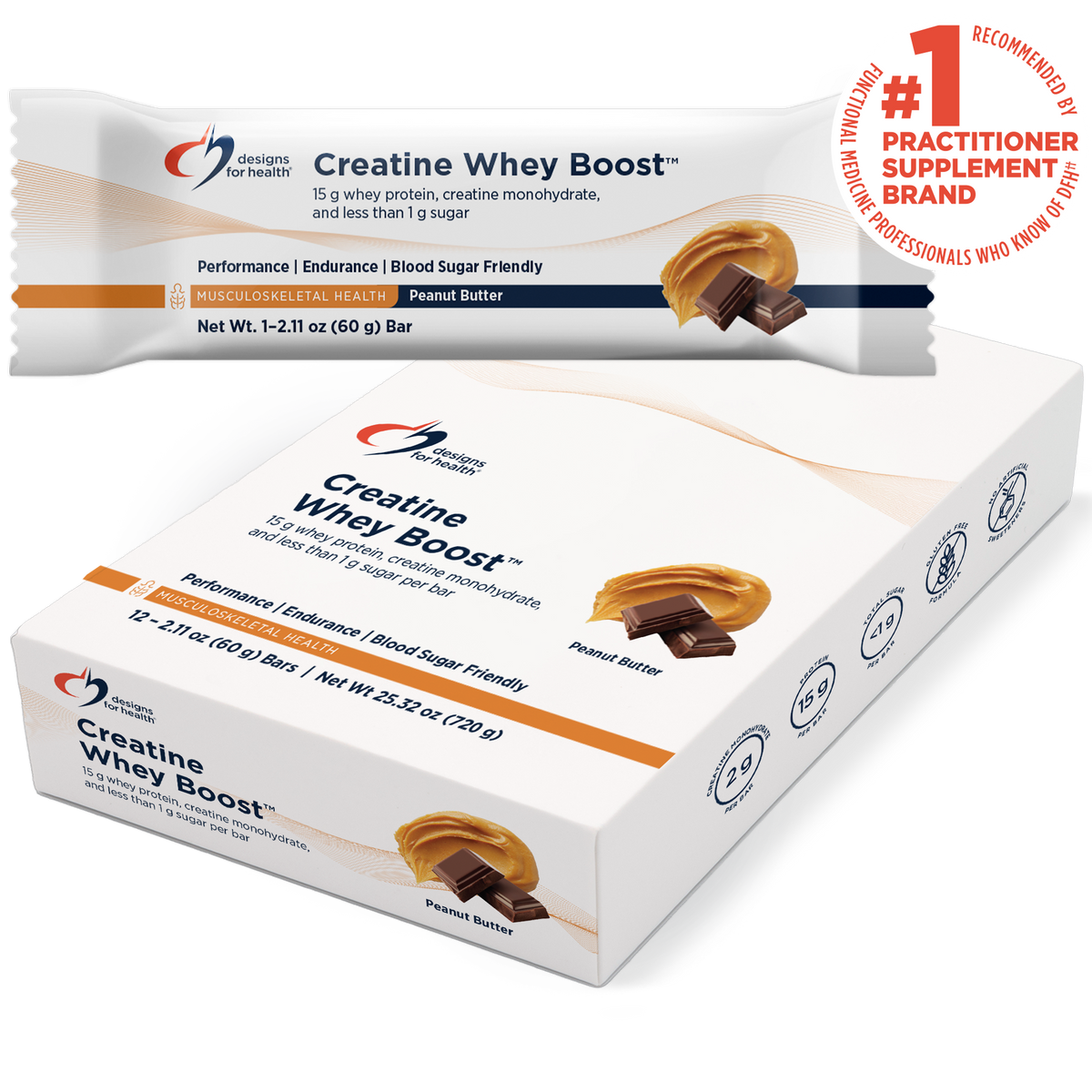 Designs for health Creatine Whey Boost™ Peanut Butter (Previously FX Yes Whey!!!)