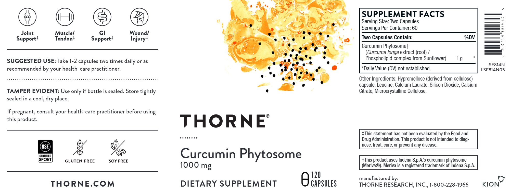 THORNE Curcumin Phytosome NSF Meriva
