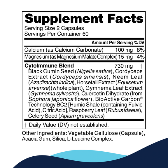 CellCore Biosciences Cytoimmune bottle displaying supplement label and branding
