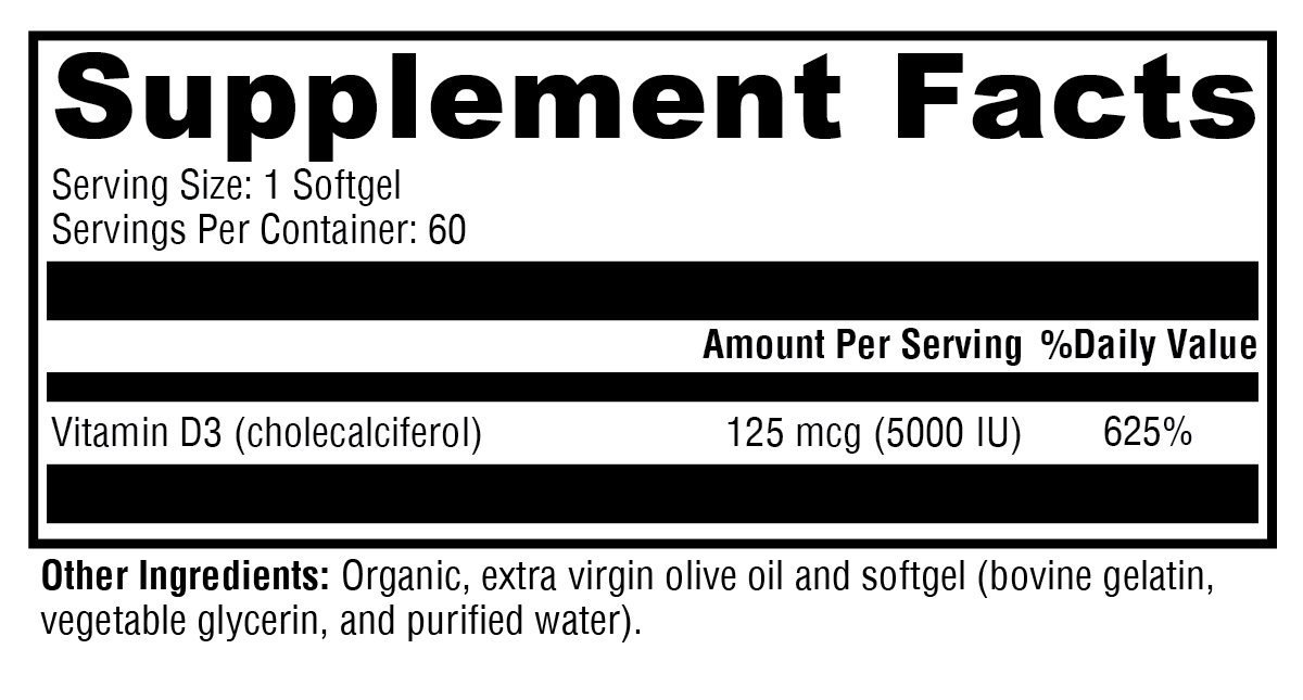 XYMOGEN D3 5000 60 Softgels