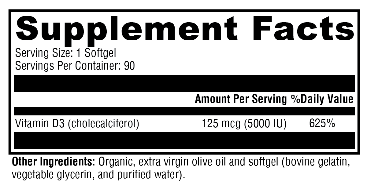 XYMOGEN D3 5000 90 Softgels