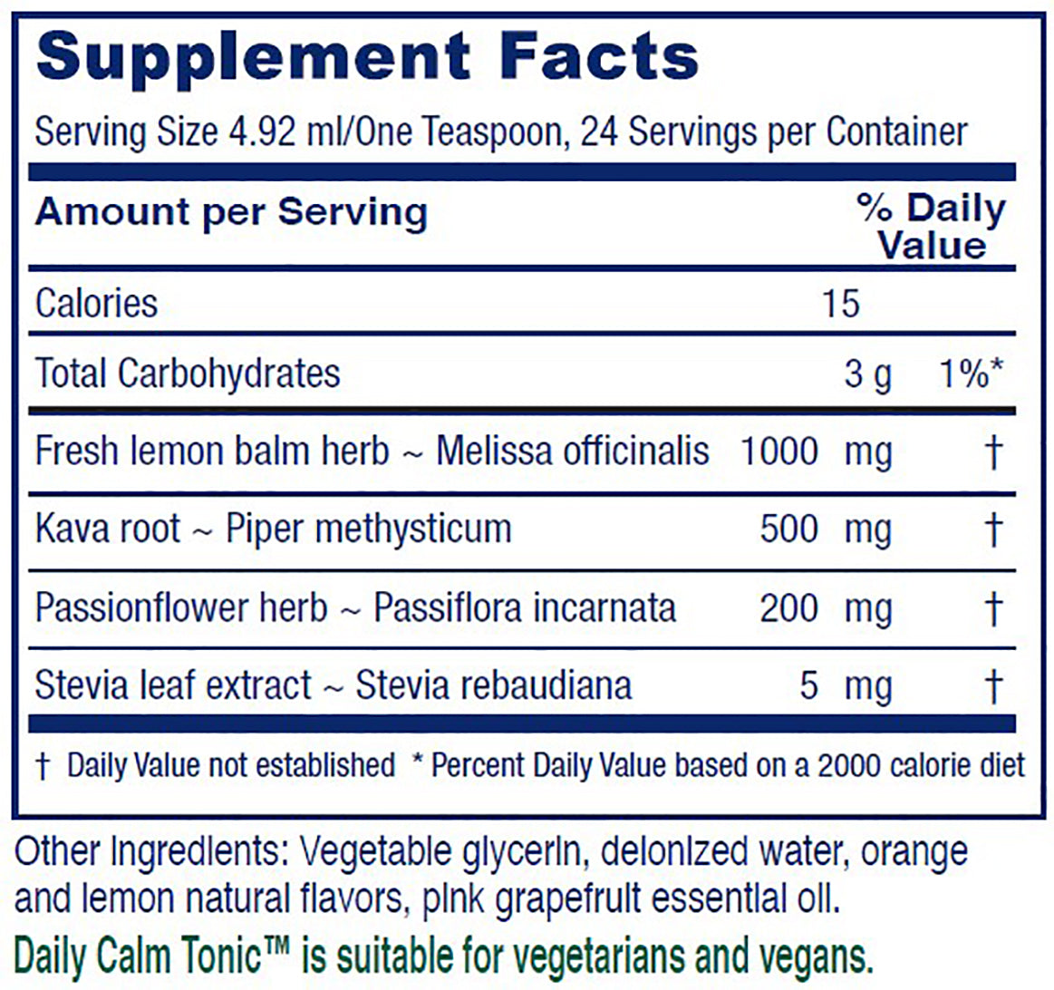 Daily Calm Tonic™ ~ Citrus Relaxation Support ~ 4 ounces