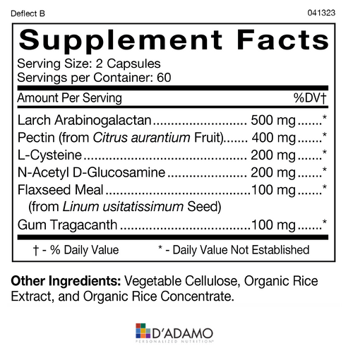 D’Adamo Personalized Nutrition® - Deflect - Lectin Blocker (Blood Type B)