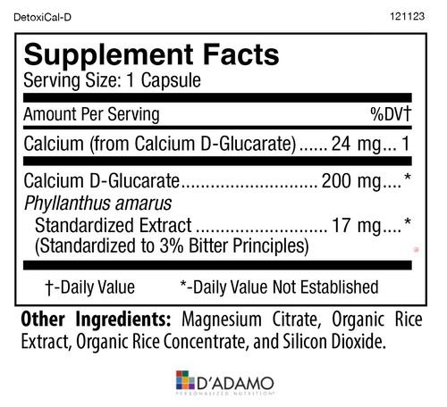 D’Adamo Personalized Nutrition® - DetoxiCal-D