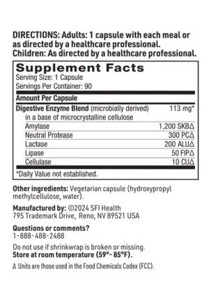 SFI HEALTH Digestive Enzymes