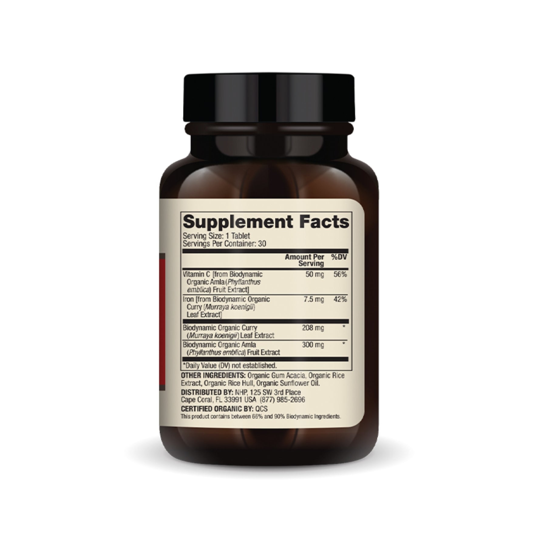 Dr. Mercola Biodynamic® Iron from Organic Curry 7 mg