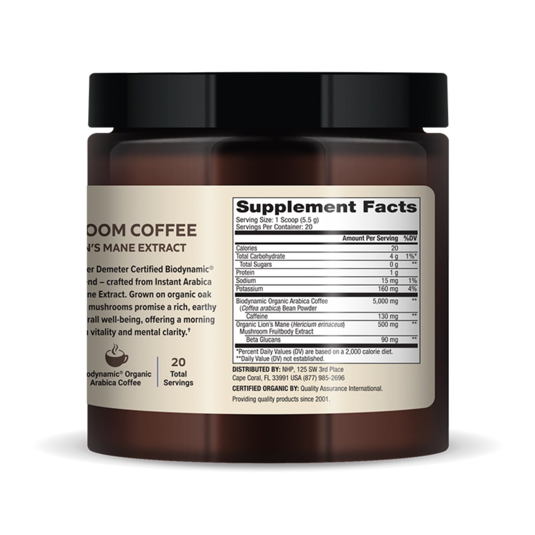 Dr. Mercola Biodynamic® Organic Mushroom Instant Coffee 3 oz.