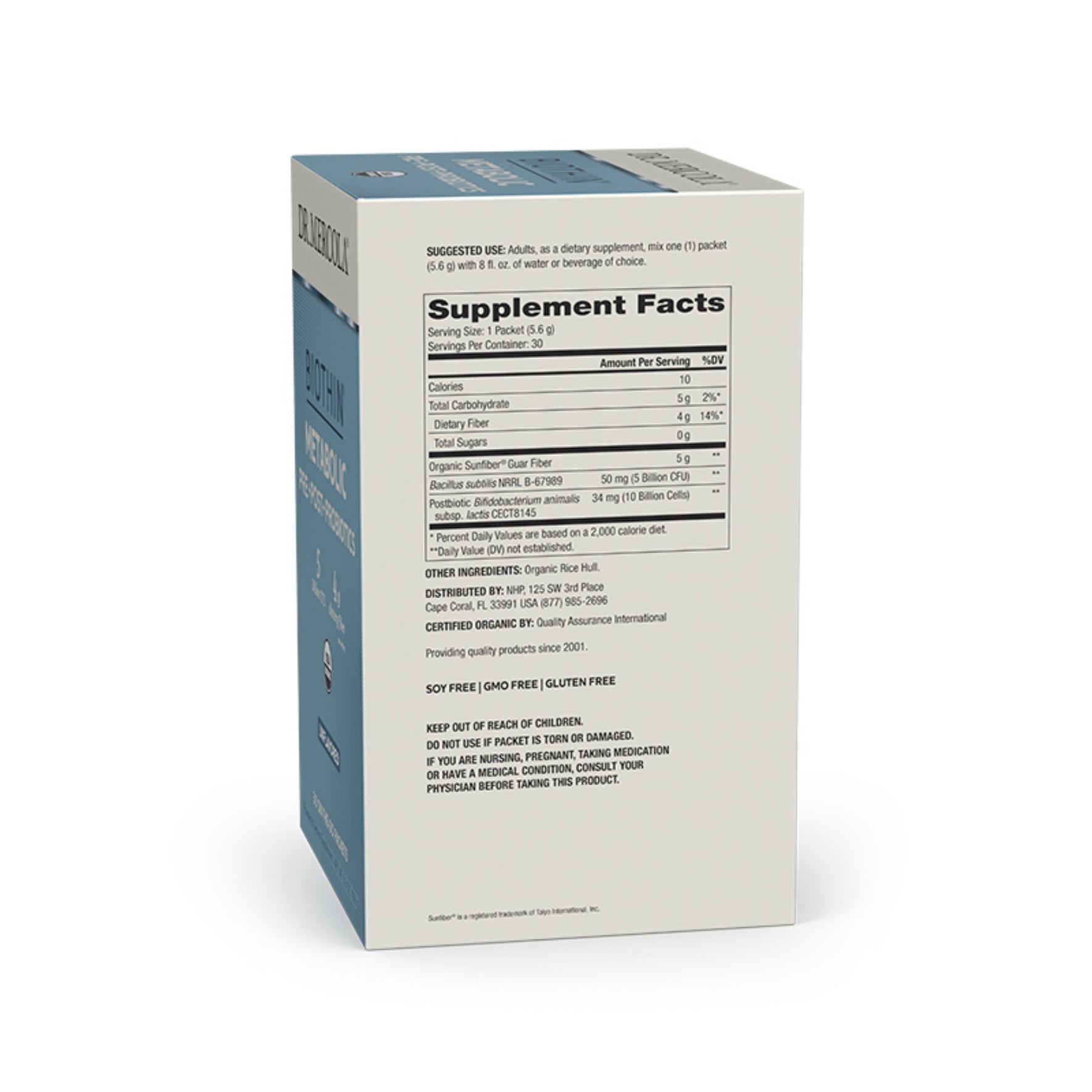 Dr. Mercola Biothin® Metabolic Pre + Post + Probiotics 5 B CFU