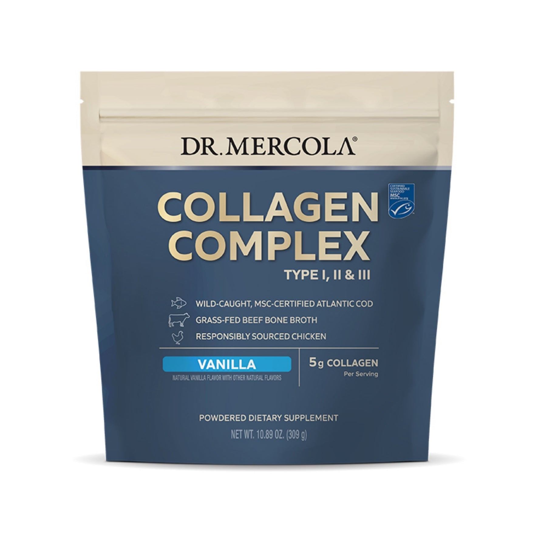 Dr. Mercola Collagen Complex Powder - Vanilla 10 oz.