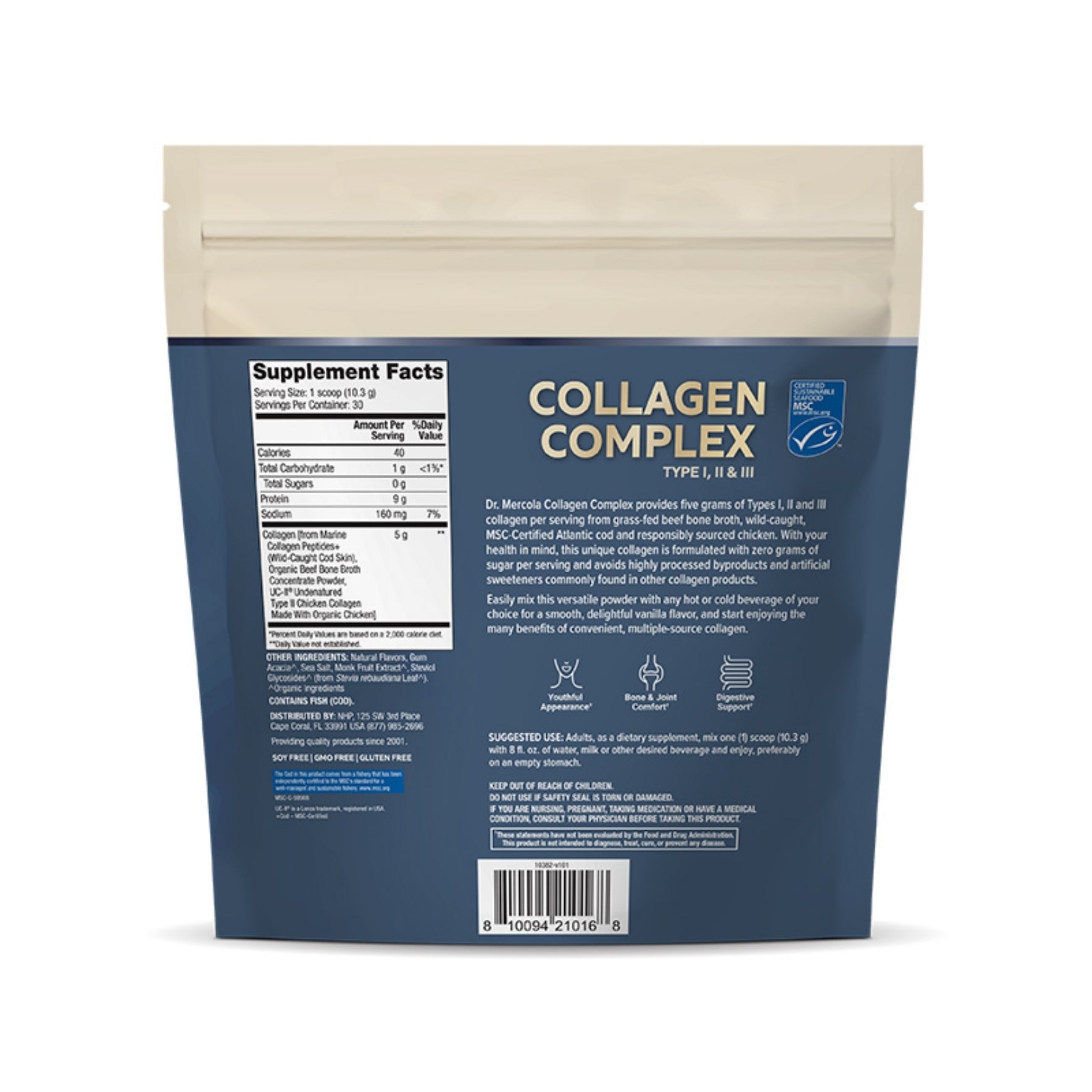 Dr. Mercola Collagen Complex Powder - Vanilla 10 oz.