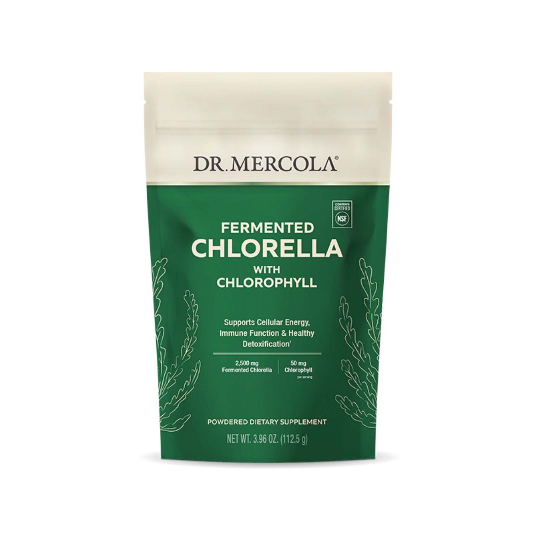 Dr. Mercola Fermented Chlorella Powder with Chlorophyll 3 oz.