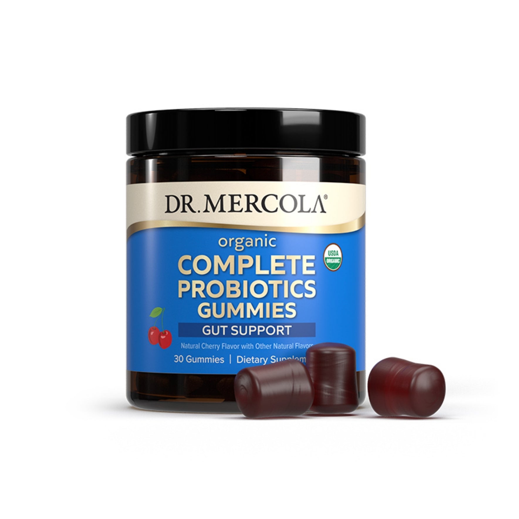 Dr. Mercola Organic Complete Probiotics Gummies - Cherry 5 B CFU