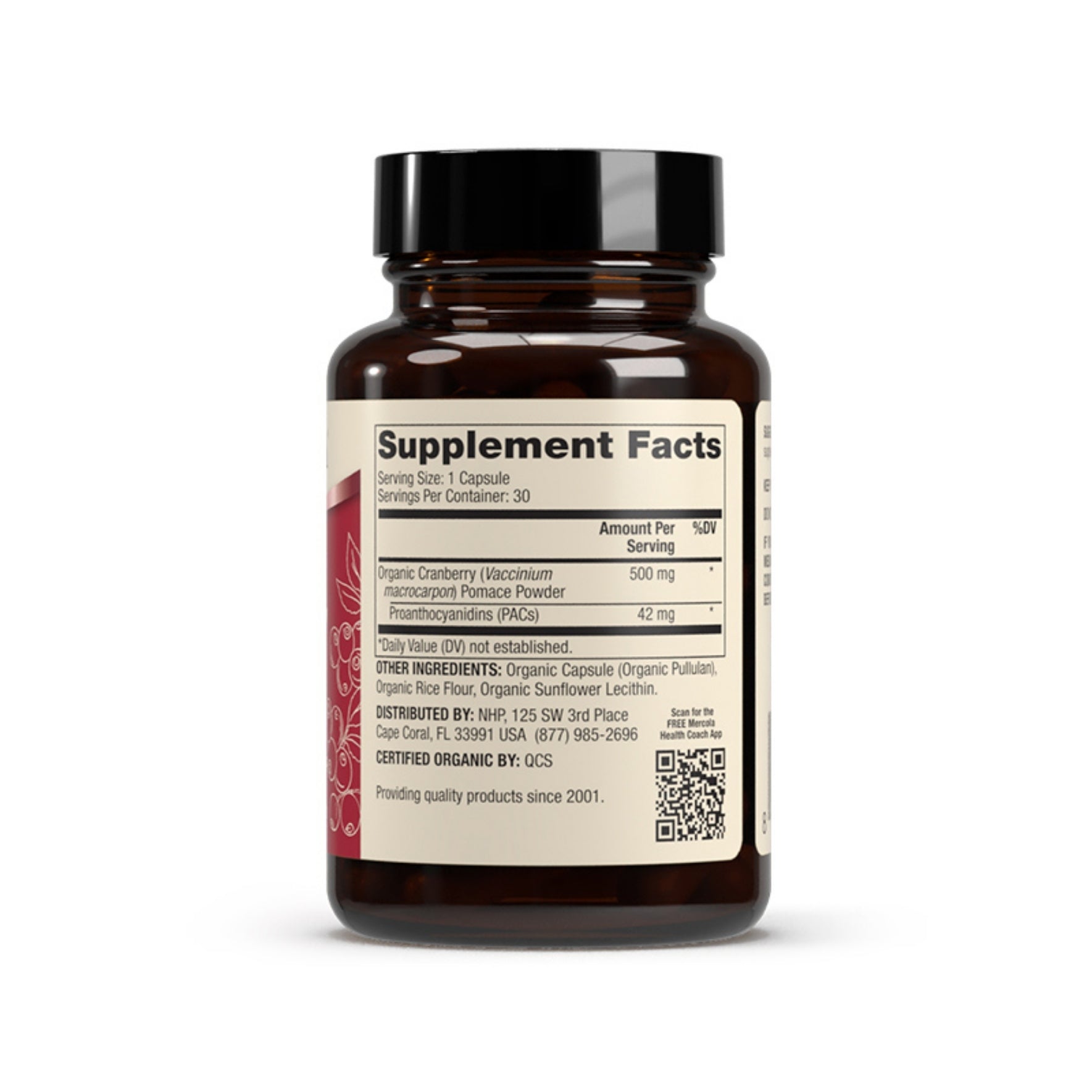 Dr. Mercola Organic Cranberry with PACs 42 mg PACs