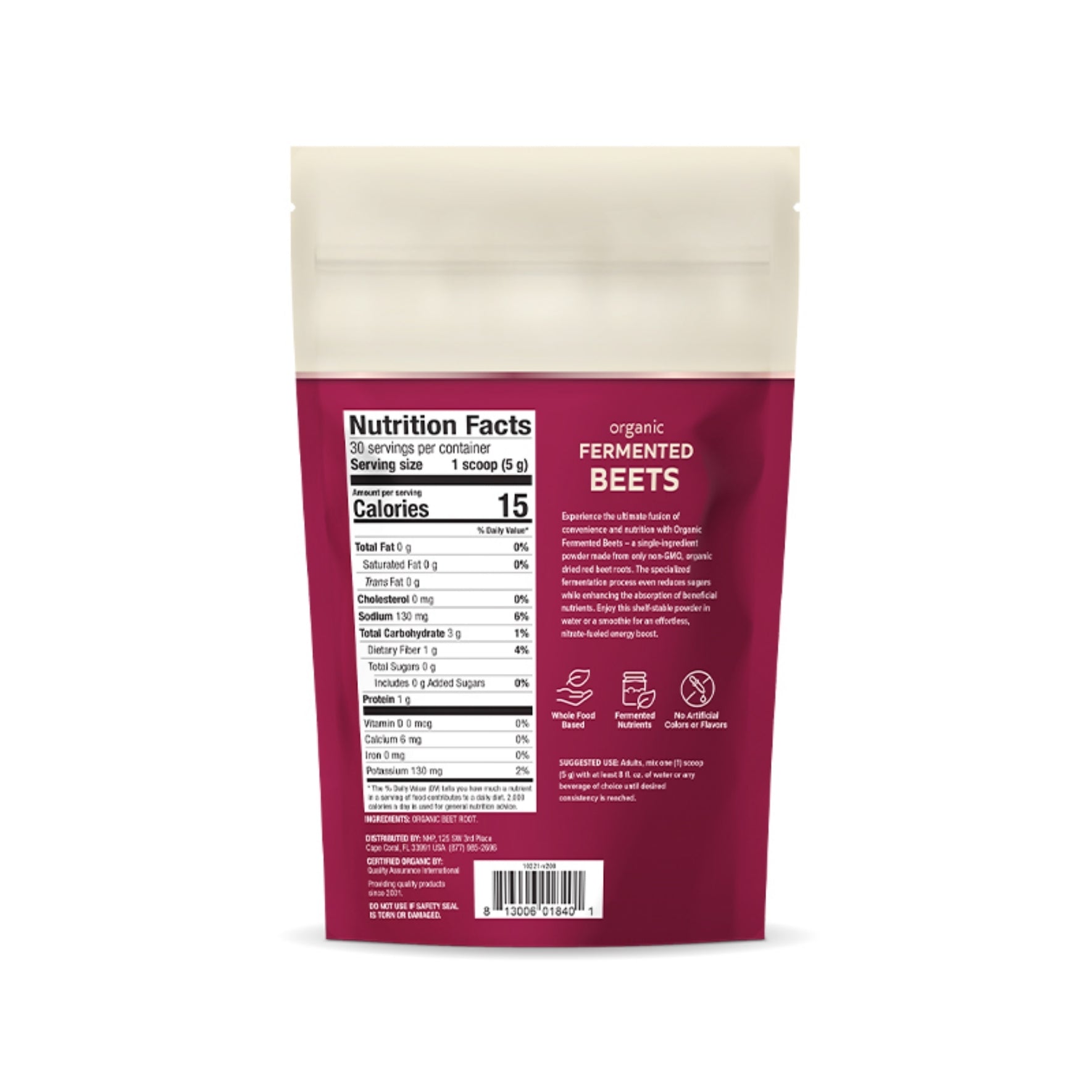 Dr. Mercola Organic Fermented Beet Powder 5 oz.