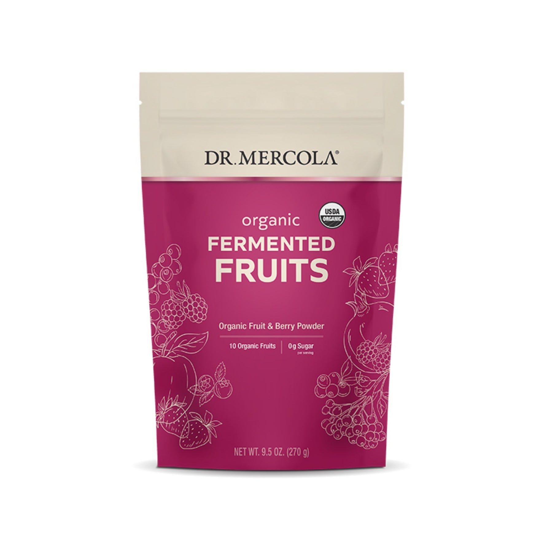 Dr. Mercola Organic Fermented Fruits Powder 9 oz.
