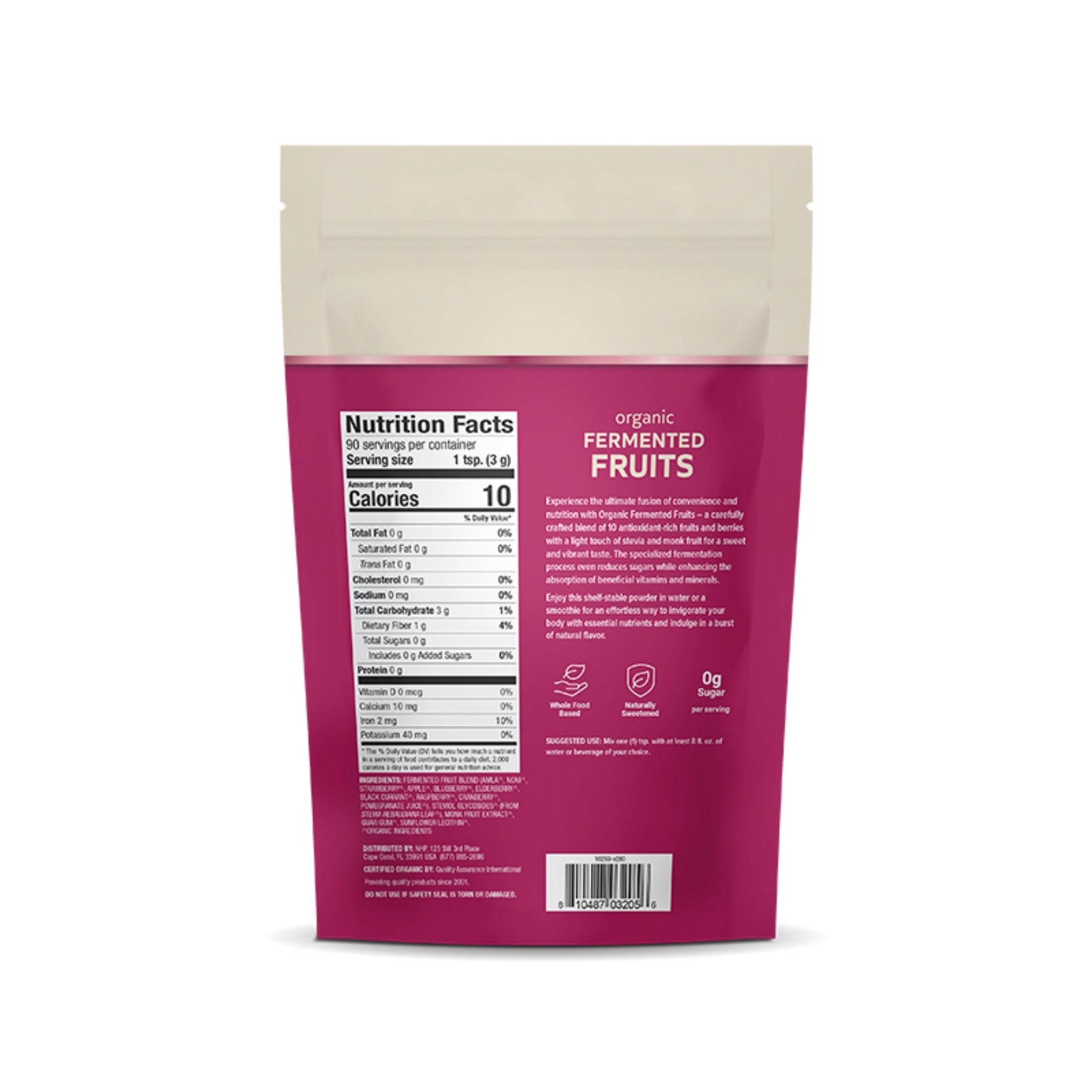 Dr. Mercola Organic Fermented Fruits Powder 9 oz.