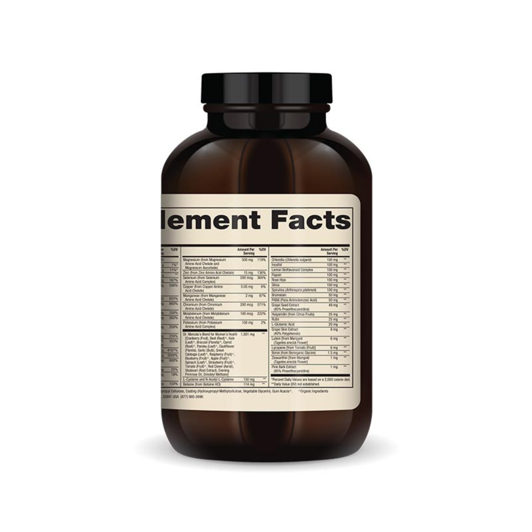 Dr. Mercola Whole-Food Complex with added Multivitamin plus Vital Minerals Daily Packs for Women