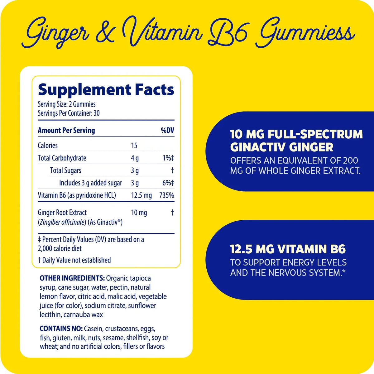 Enzyme Science Ginger & Vitamin B6 Gummies