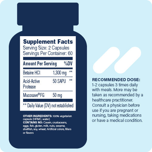 Enzyme Science Betaine HCL 120 Capsules