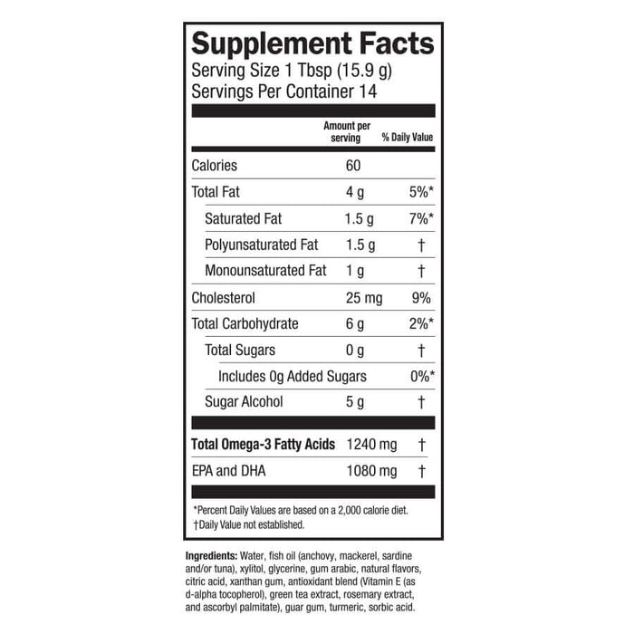 Seriously Delicious Omega-3 Fish Oil Lemon Creme 16 oz