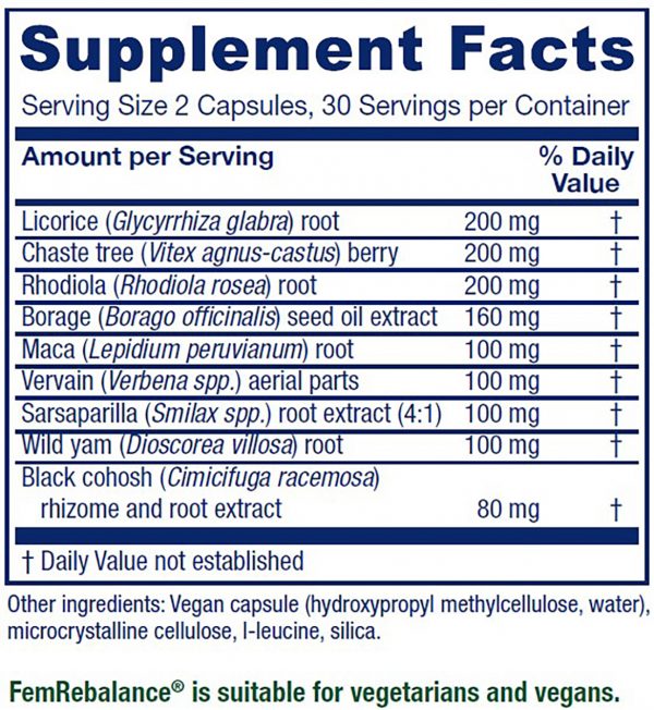 FemRebalance® ~ Hormone Balance Support ~ 60 capsules
