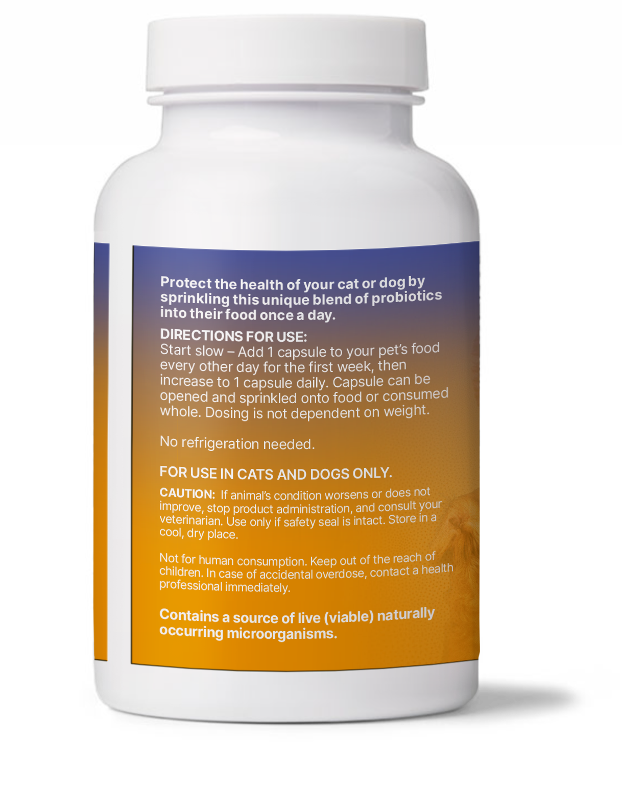 Microbiome Labs FidoSpore bottle showing branding and size