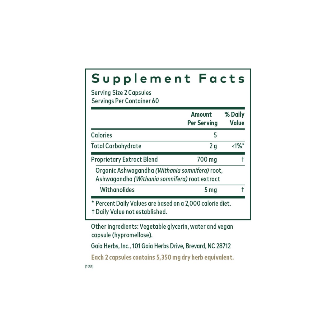 Gaia Herbs Herbs Ashwagandha 700