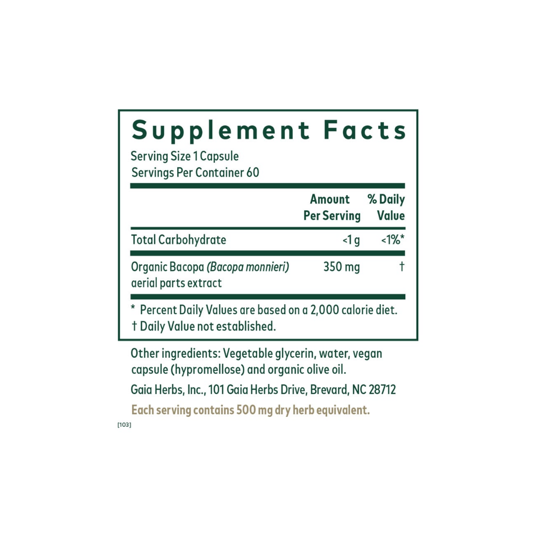 Gaia Herbs Herbs Bacopa PRO