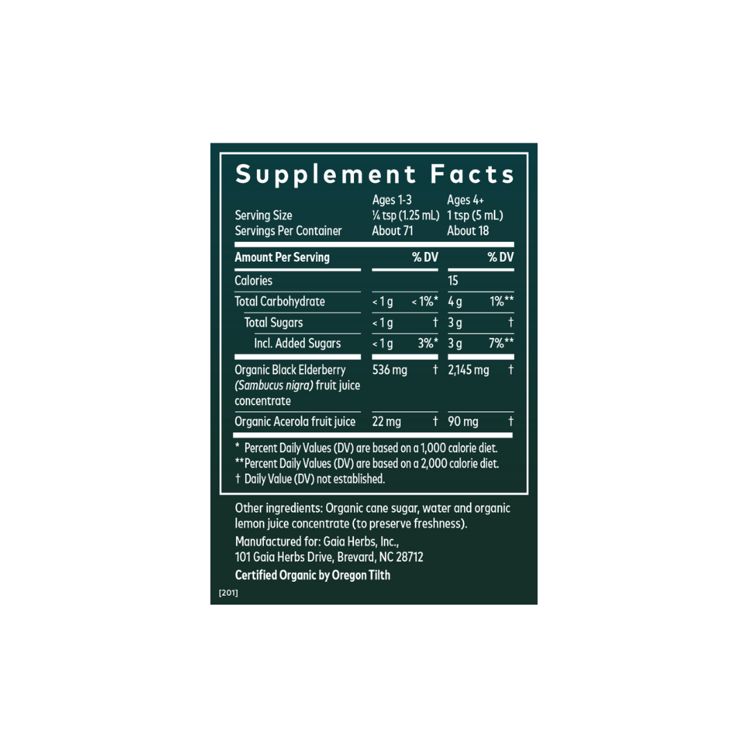 Gaia Herbs Herbs Black Elderberry Syrup - Extra Strength