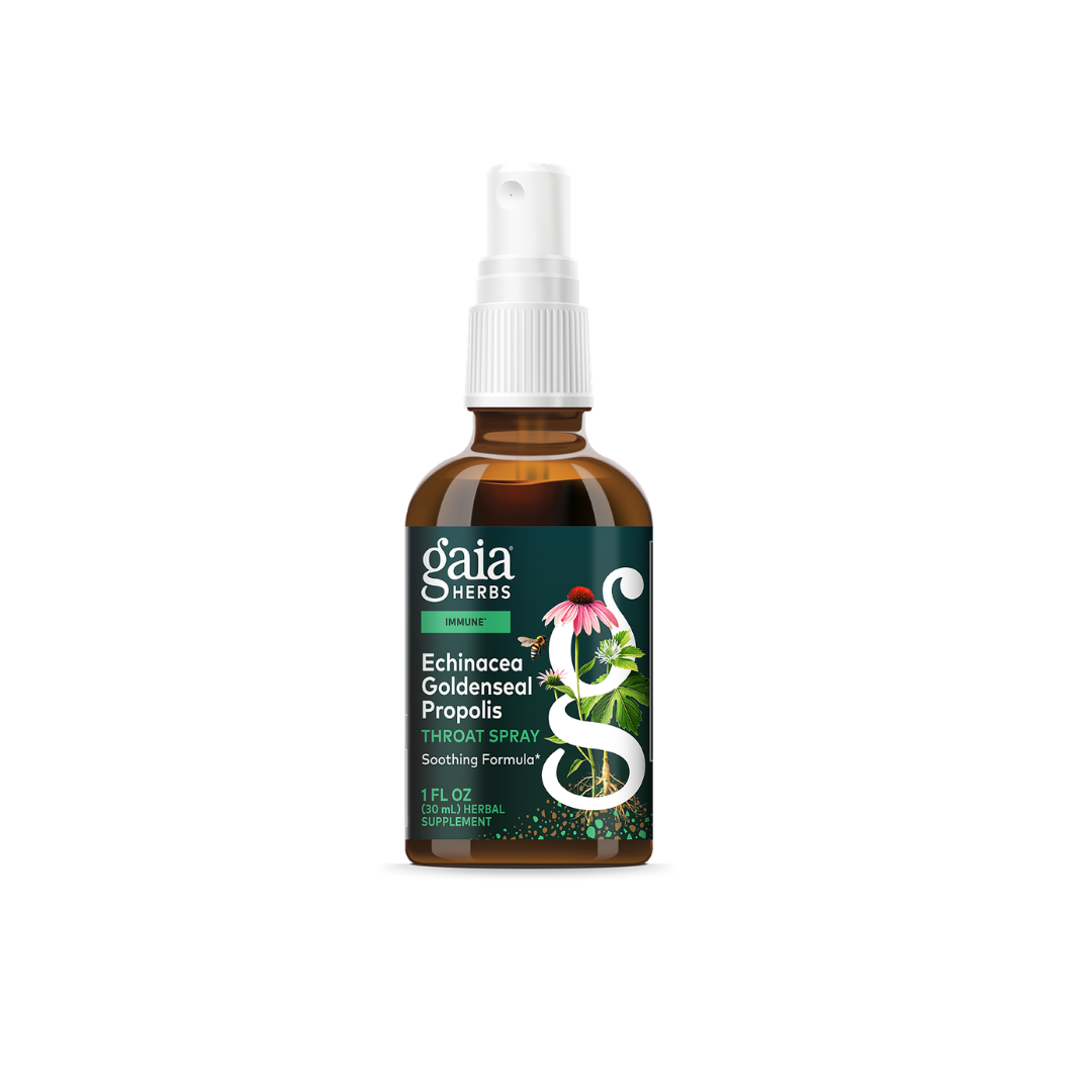 Gaia Herbs Herbs Ech/Gold/Prp Throat Spray