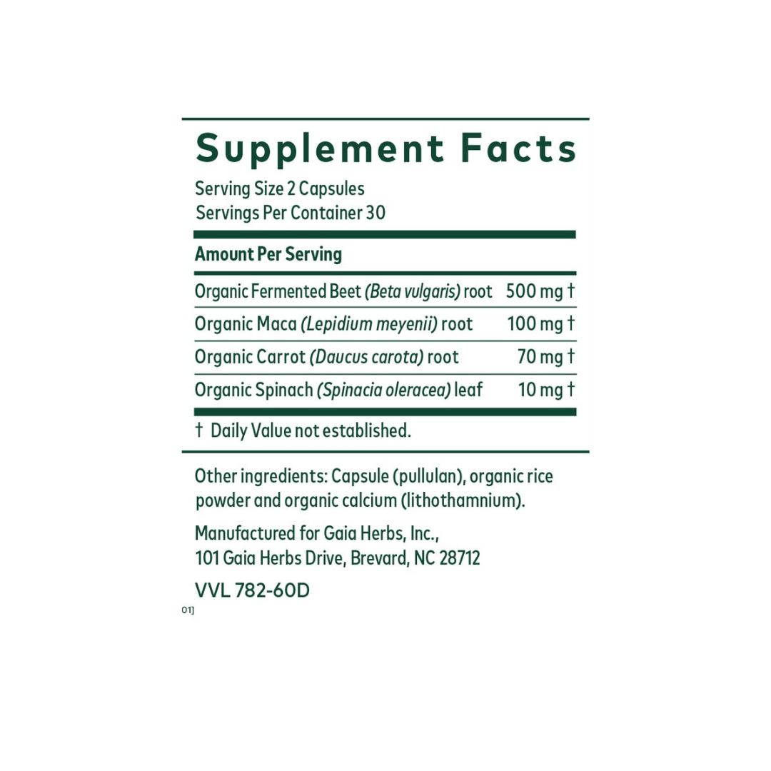 Gaia Herbs Herbs Fermented Beet and Maca