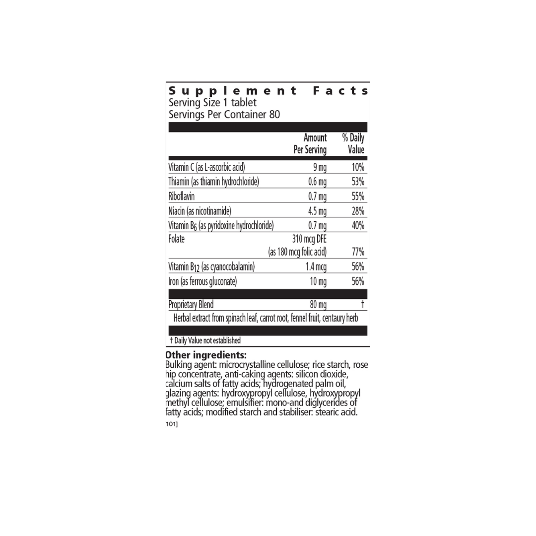 Gaia Herbs Floradix Iron Tablets
