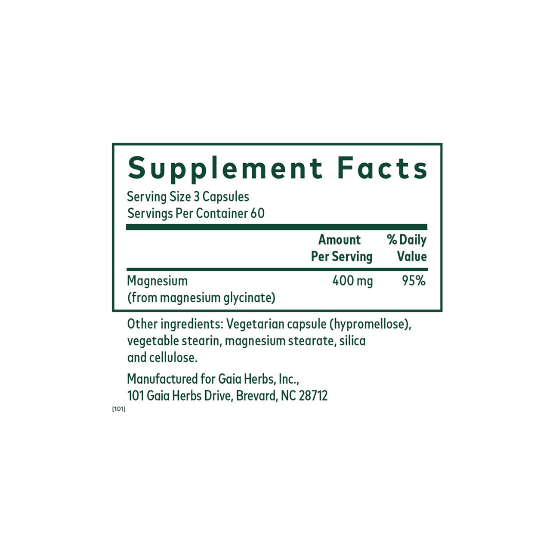 Gaia Herbs Magnesium Glycinate 400 mg
