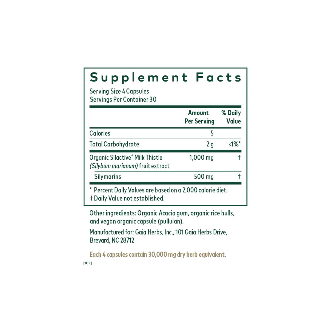 Gaia Herbs Milk Thistle 1000