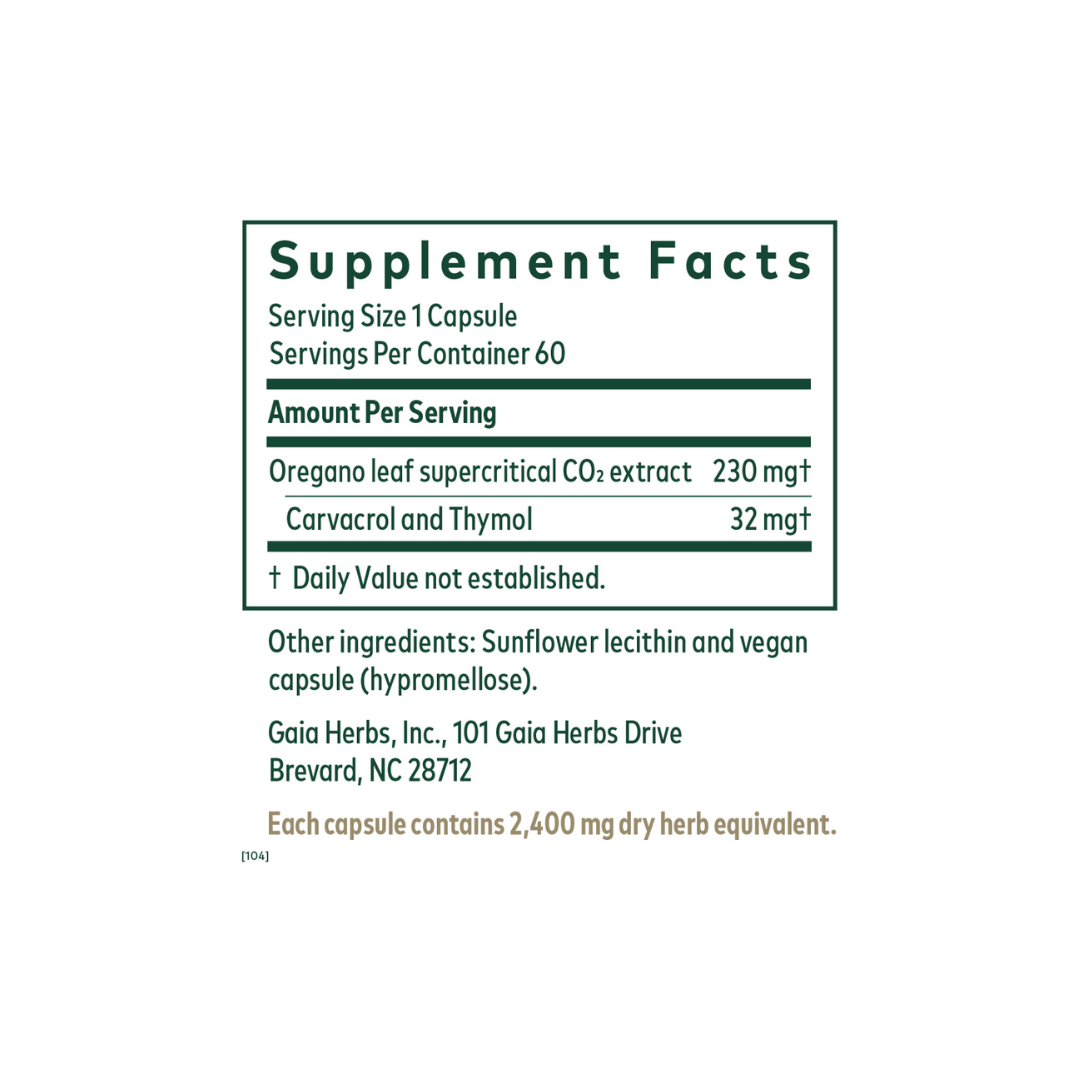 Gaia Herbs Oil Of Oregano