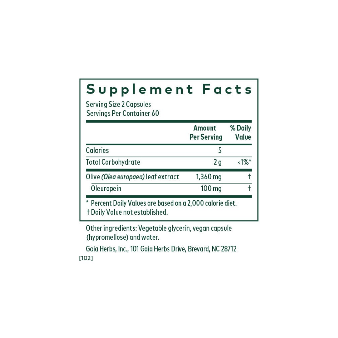 Gaia Herbs Olive Leaf 1360