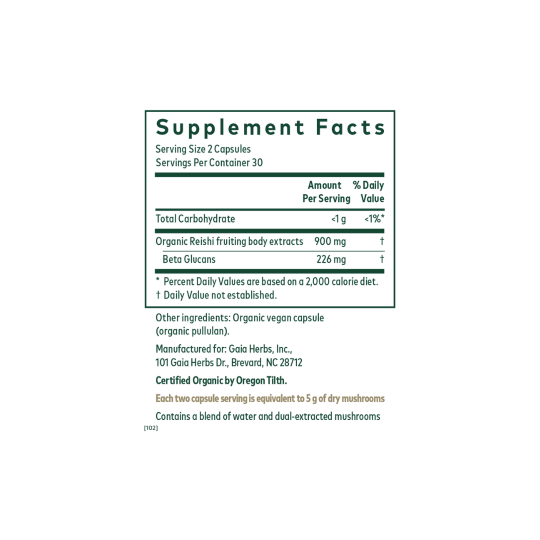 Gaia Herbs Reishi Mushroom