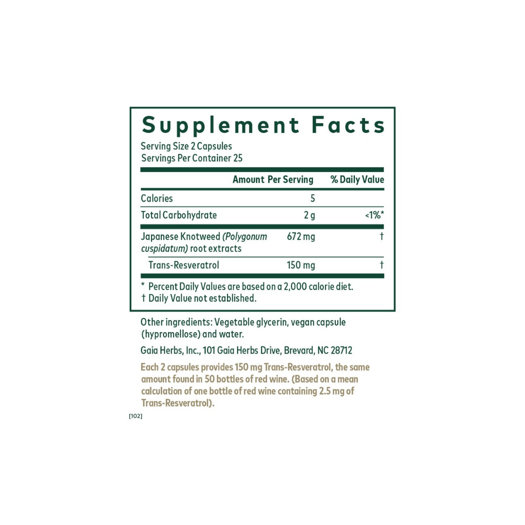Gaia Herbs Resveratrol 150