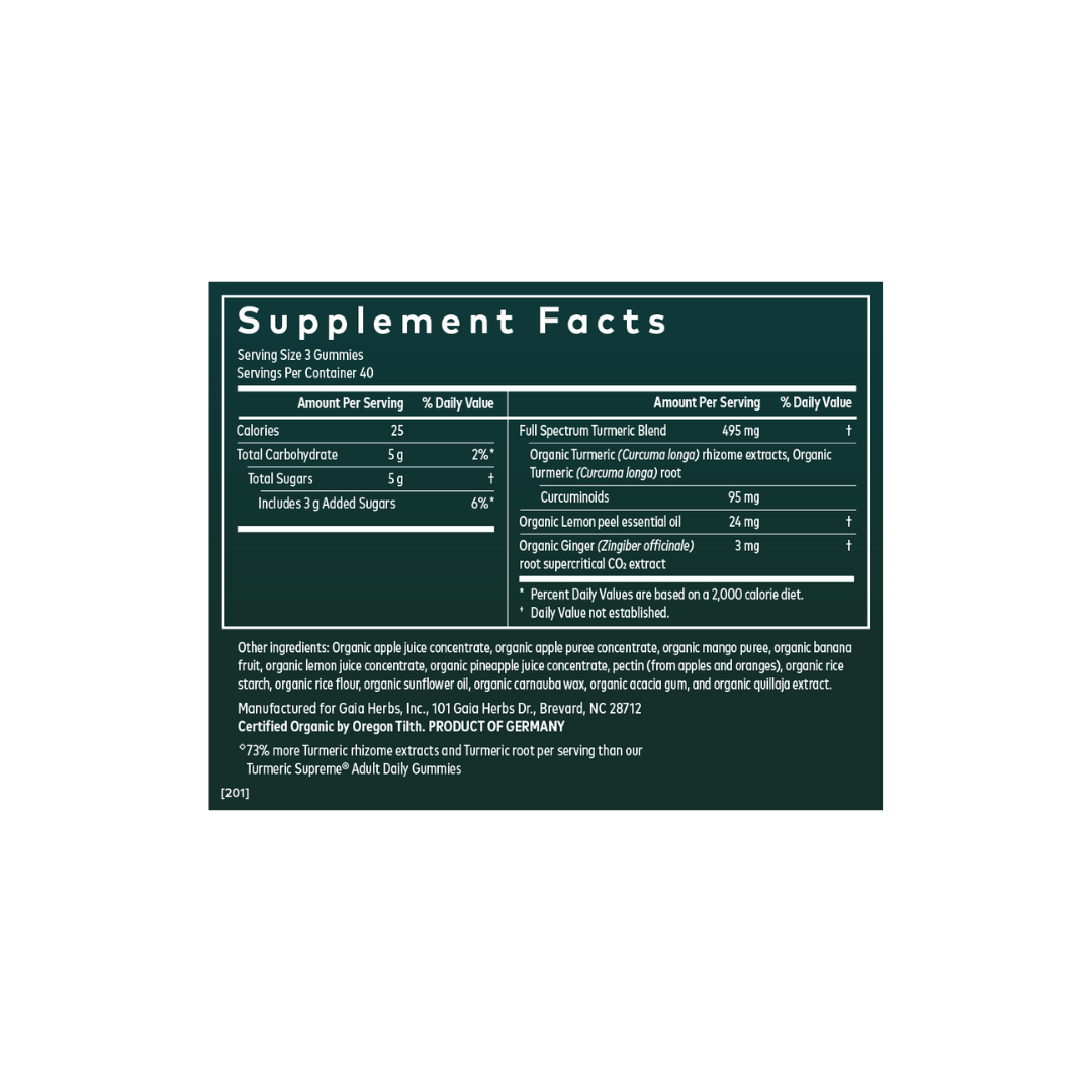 Gaia Herbs Turmeric Supreme® Extra Strength Gummies