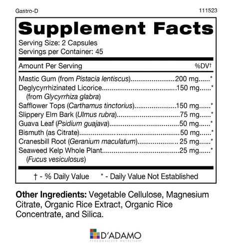 D’Adamo Personalized Nutrition® - Gastro-D Complex